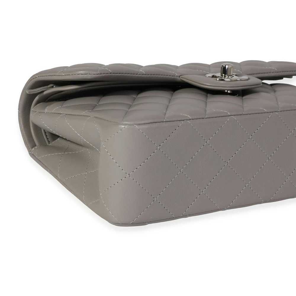 Chanel Chanel Grey Quilted Lambskin Small Classic… - image 7