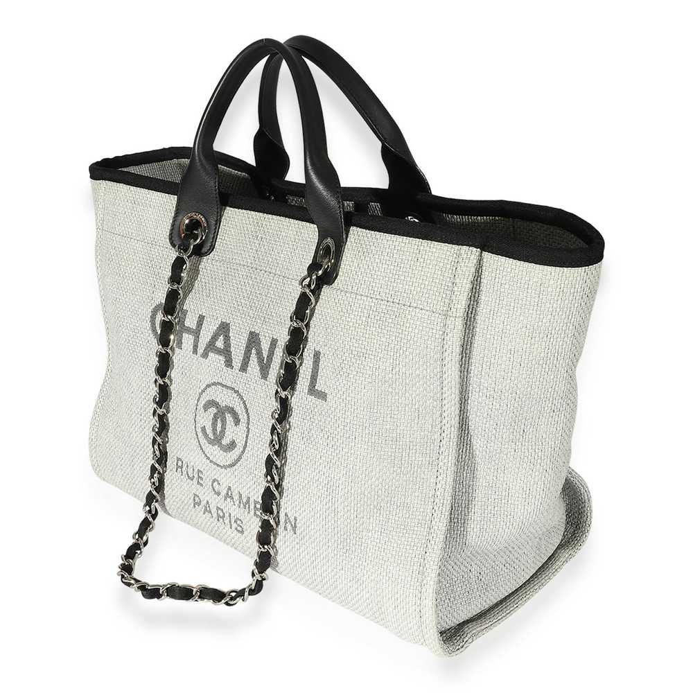 Chanel Chanel Grey & Black Canvas Large Deauville… - image 2