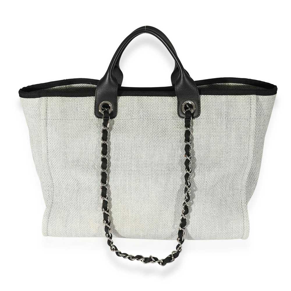 Chanel Chanel Grey & Black Canvas Large Deauville… - image 3