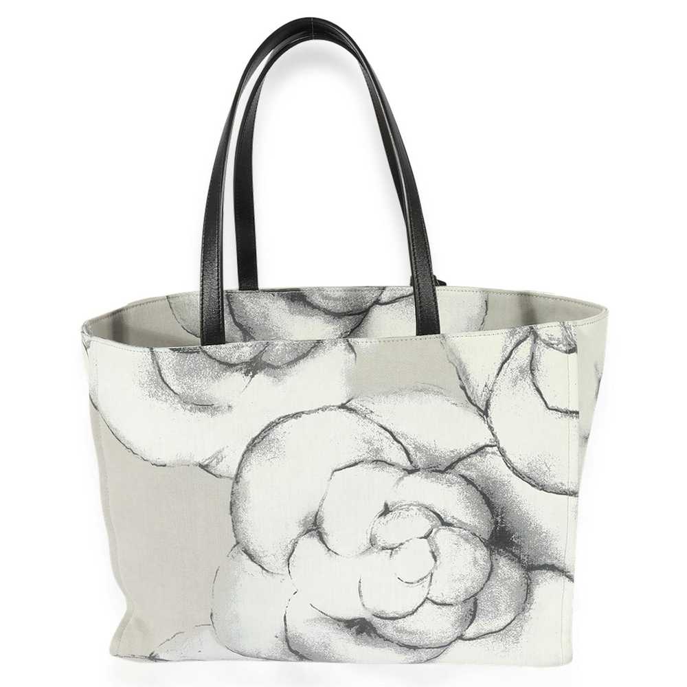Chanel Chanel Grey Canvas Camellia Tote - image 3