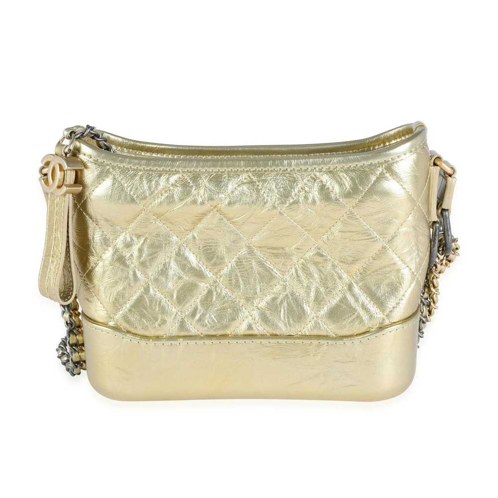 Chanel Chanel Gold Quilted Calfskin Small Gabriel… - image 1