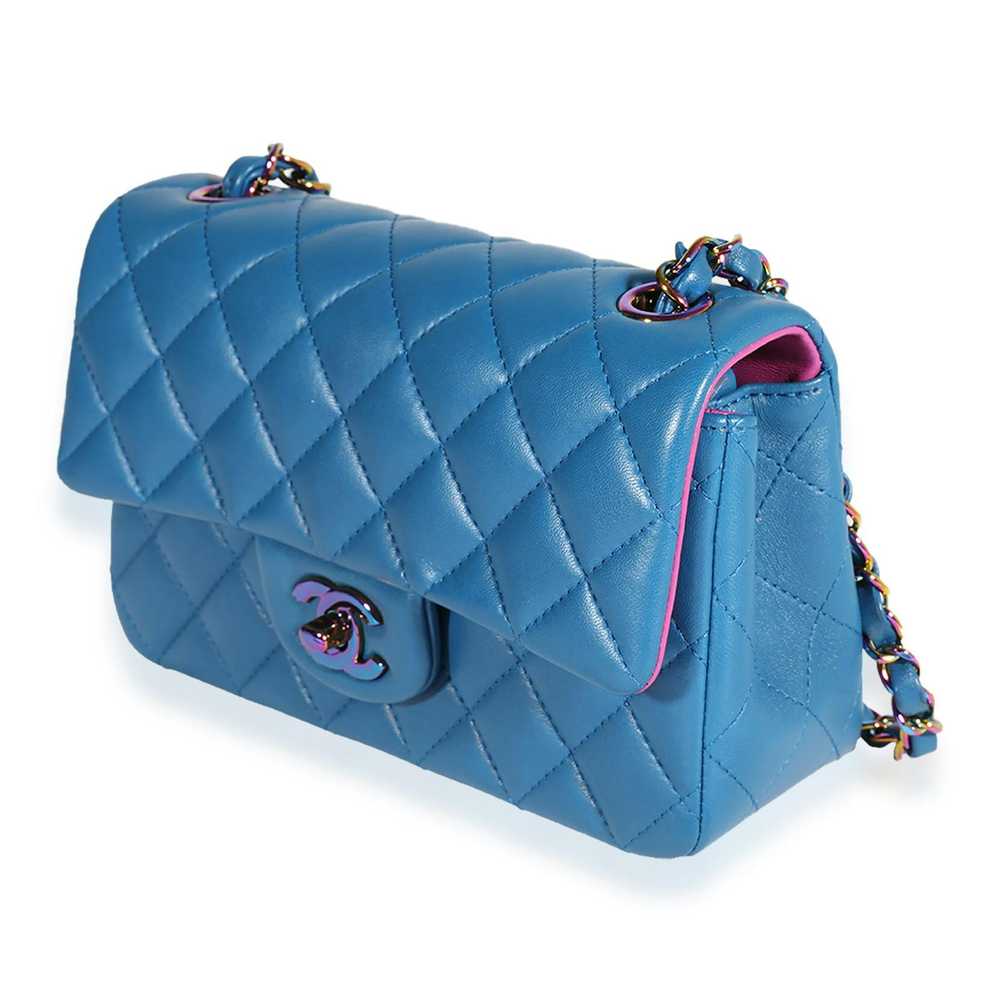 Chanel Chanel Dark Blue Rainbow Quilted Lambskin … - image 2