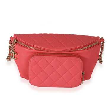 Chanel Chanel Coral Quilted Caviar Business Affin… - image 1