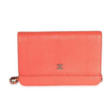 Chanel Chanel Coral Lizard Wallet On Chain - image 1