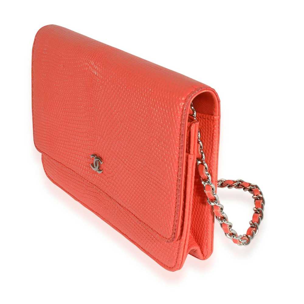 Chanel Chanel Coral Lizard Wallet On Chain - image 2