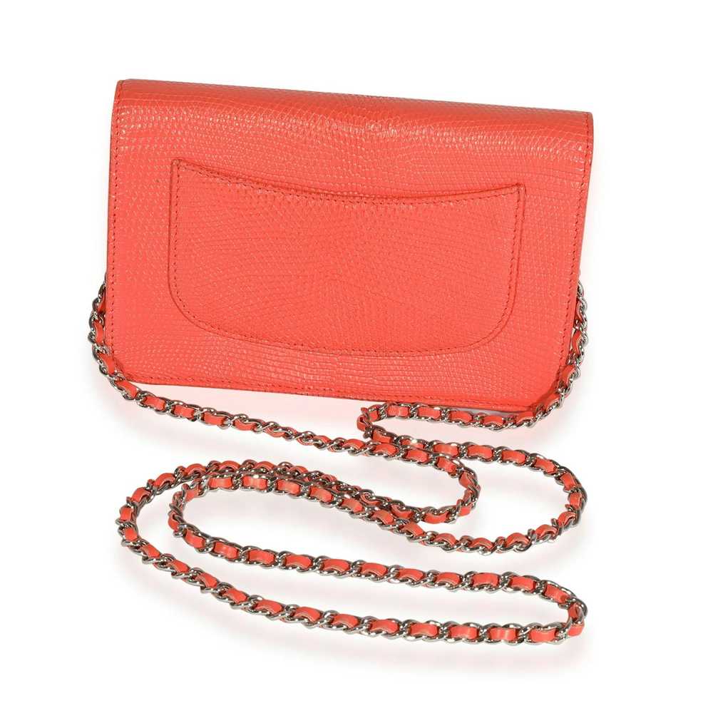 Chanel Chanel Coral Lizard Wallet On Chain - image 3