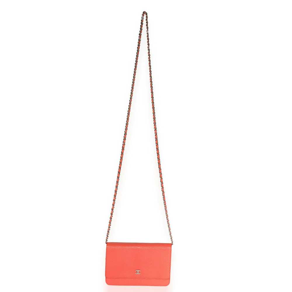 Chanel Chanel Coral Lizard Wallet On Chain - image 4