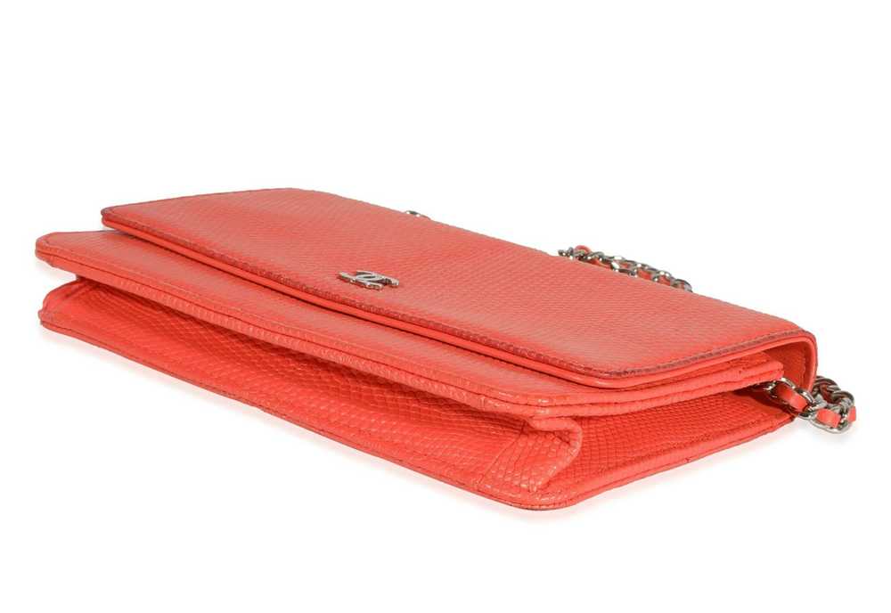 Chanel Chanel Coral Lizard Wallet On Chain - image 7