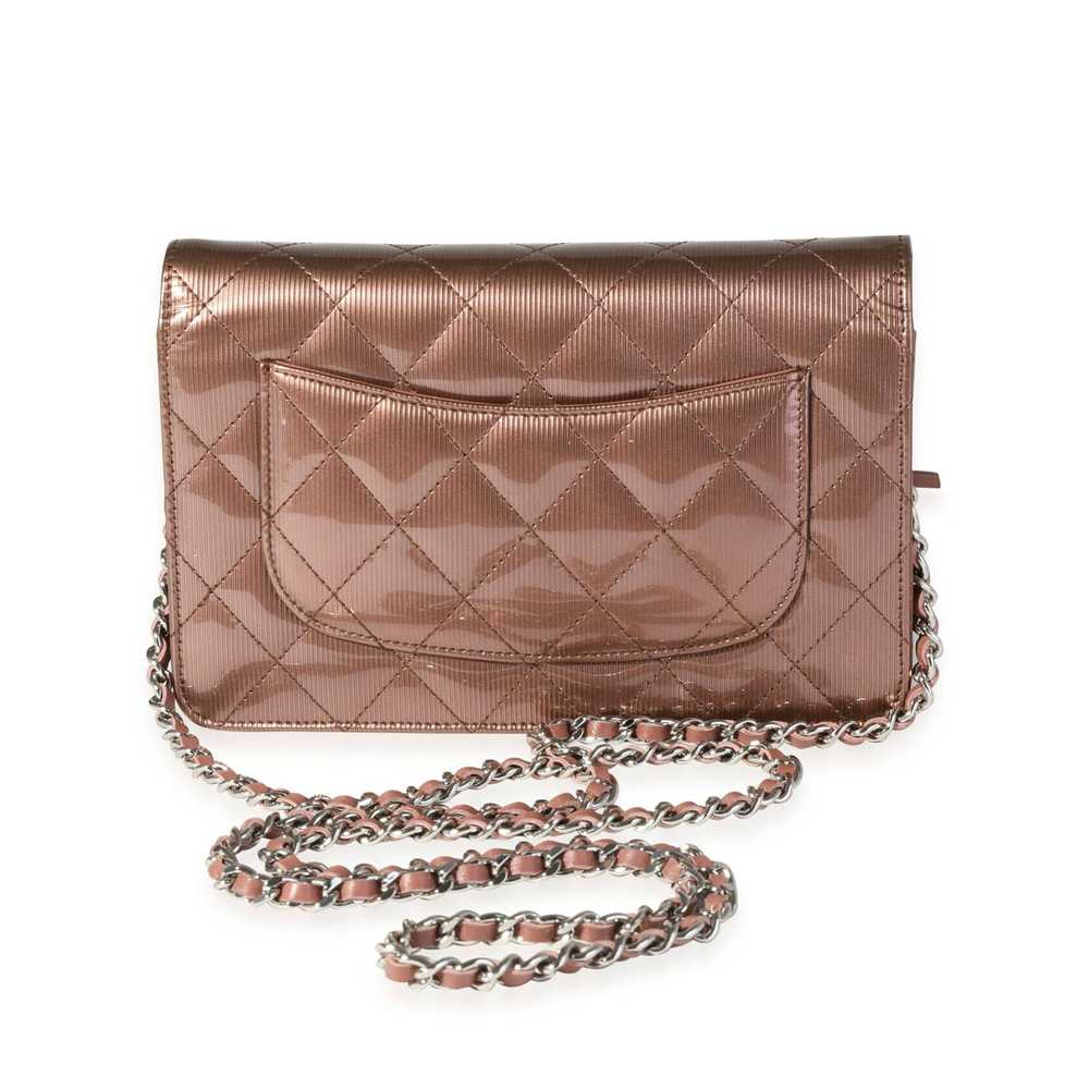 Chanel Chanel Bronze Vertical Stripe Quilted Pate… - image 3