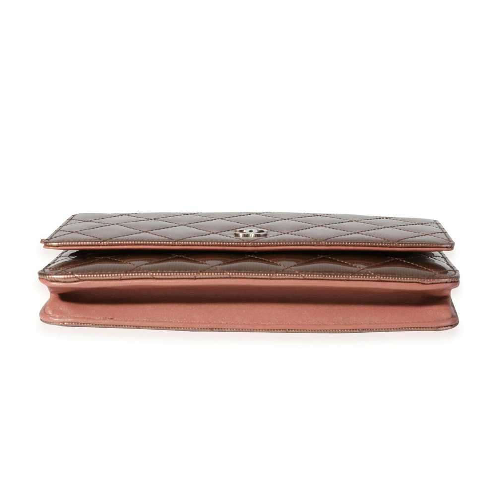 Chanel Chanel Bronze Vertical Stripe Quilted Pate… - image 5