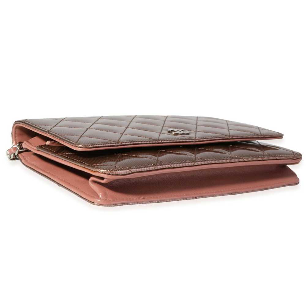 Chanel Chanel Bronze Vertical Stripe Quilted Pate… - image 7