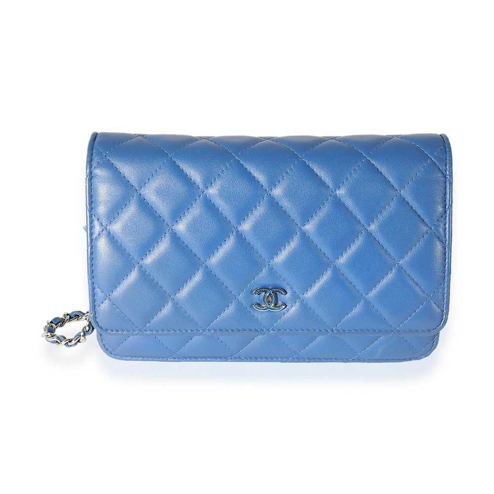 Chanel Chanel Blue Quilted Lambskin WOC - image 1