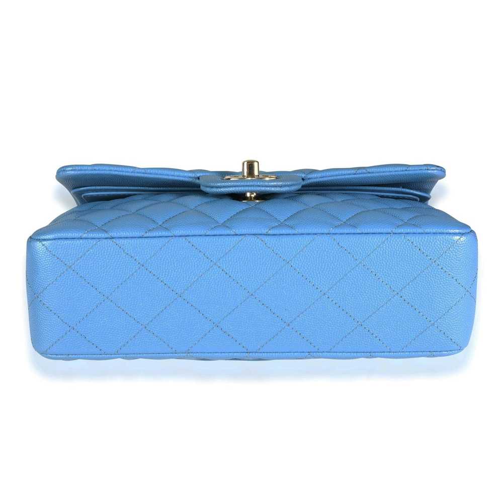 Chanel Chanel Blue Quilted Caviar Small Classic D… - image 5