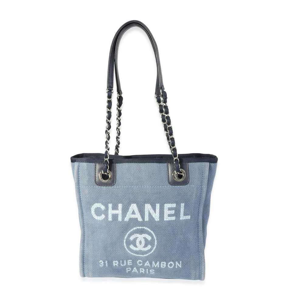 Chanel Chanel Blue Canvas & Calfskin Mini Deauvil… - image 1