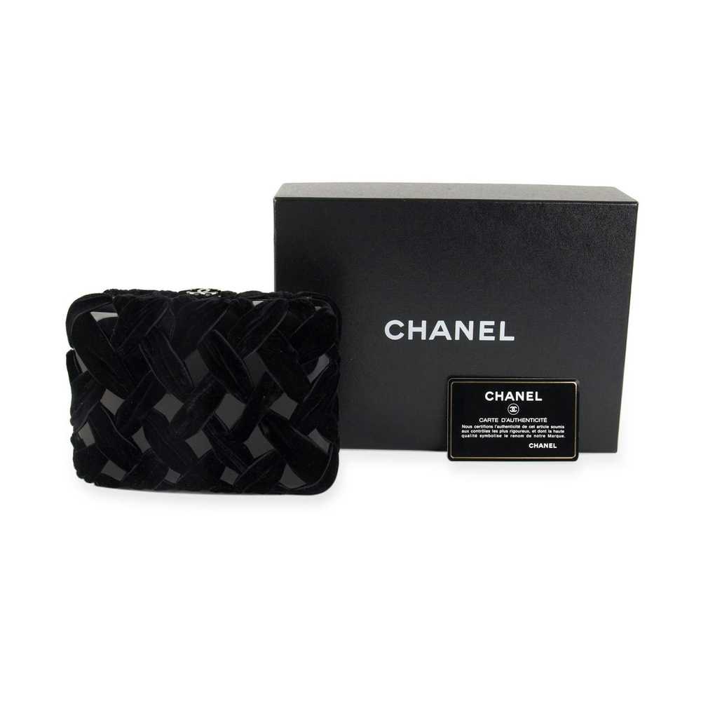 Chanel Chanel Black Velvet & Resin Box Clutch wit… - image 6