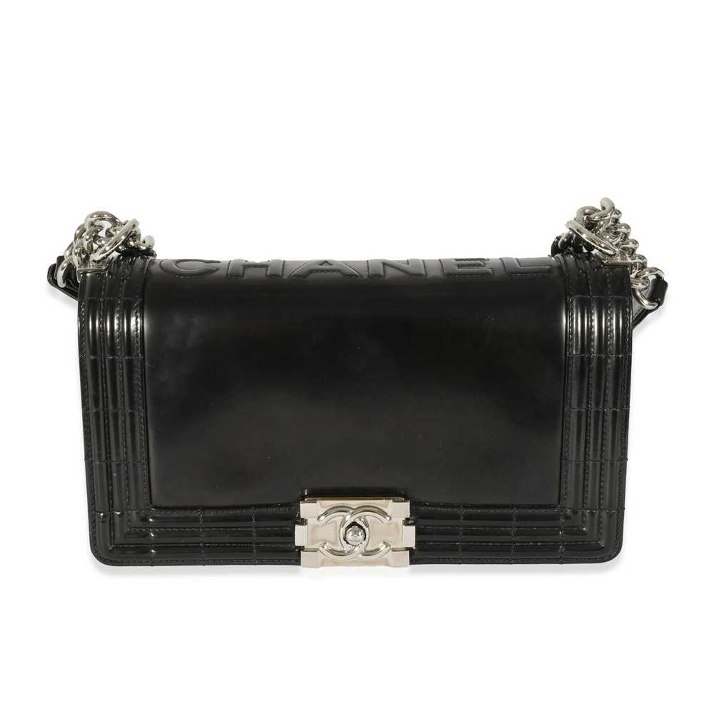 Chanel Chanel Black Vinyl Reverso Medium Boy Bag - image 1