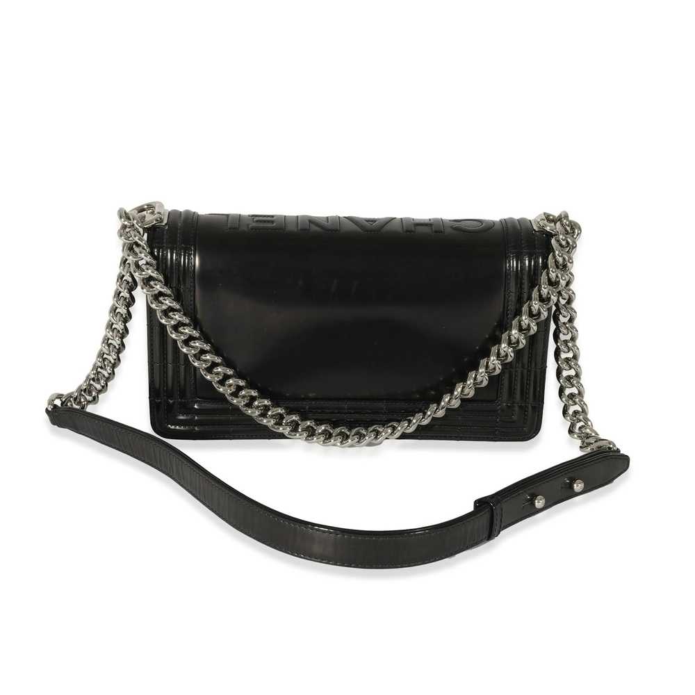 Chanel Chanel Black Vinyl Reverso Medium Boy Bag - image 2