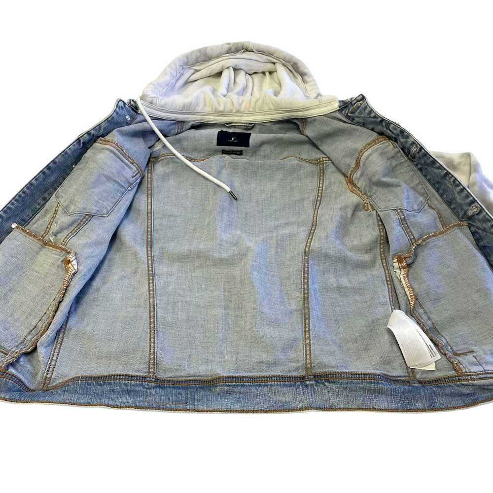Hollister DISTRESSED Blue Jean TRUCKER Sweatshirt… - image 4