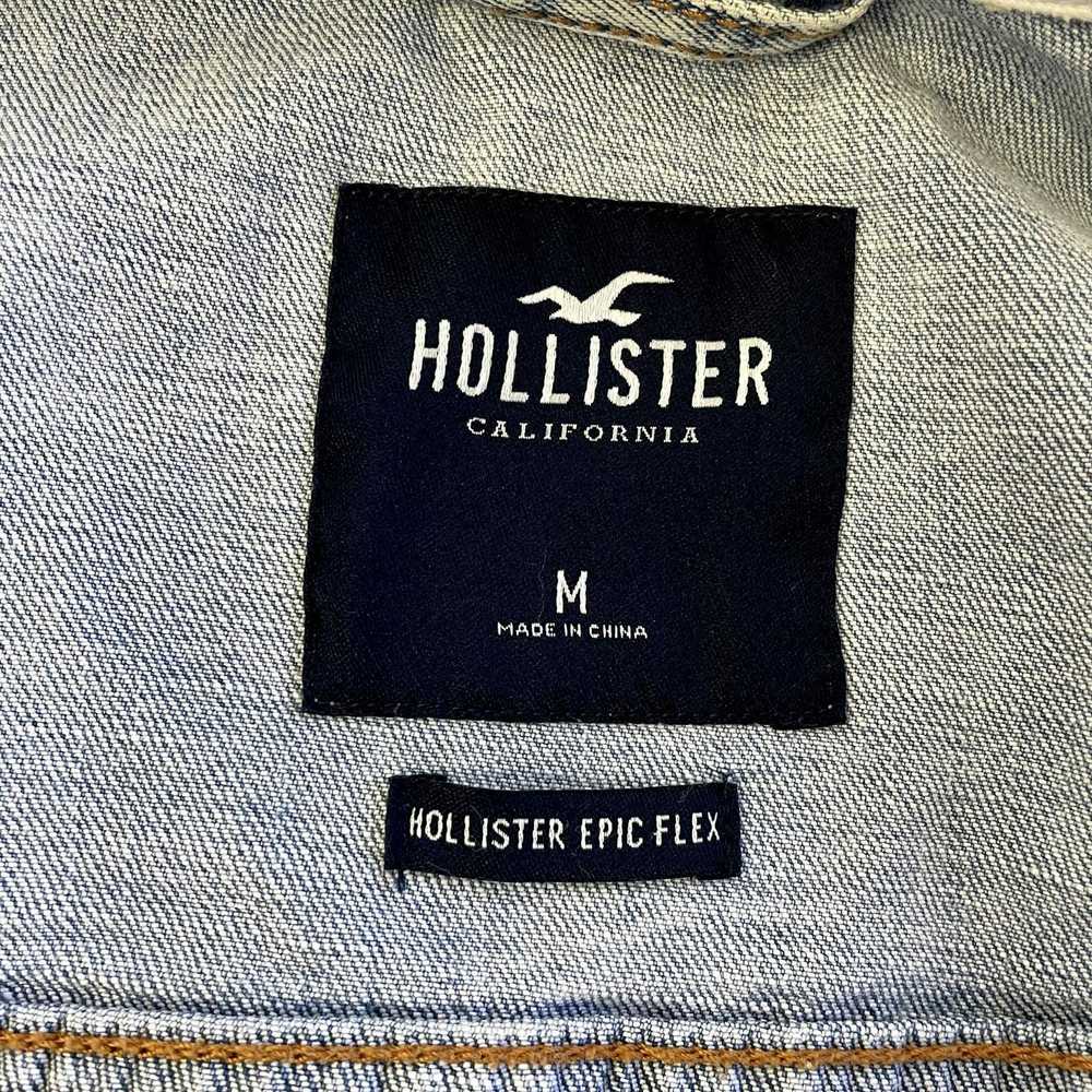 Hollister DISTRESSED Blue Jean TRUCKER Sweatshirt… - image 5