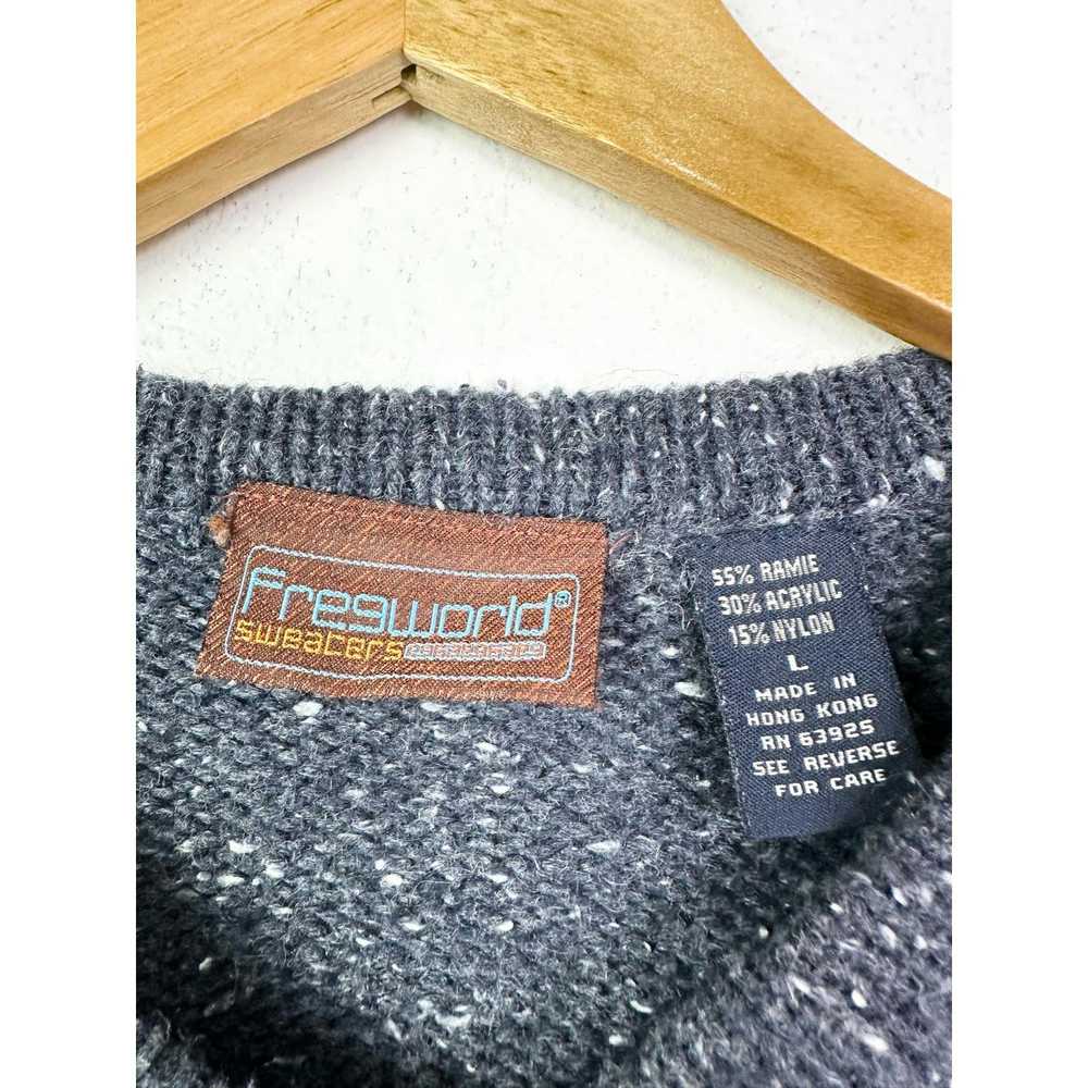 Vintage Y2K Chunky Knit V-Neck Sweater Men's L - image 6