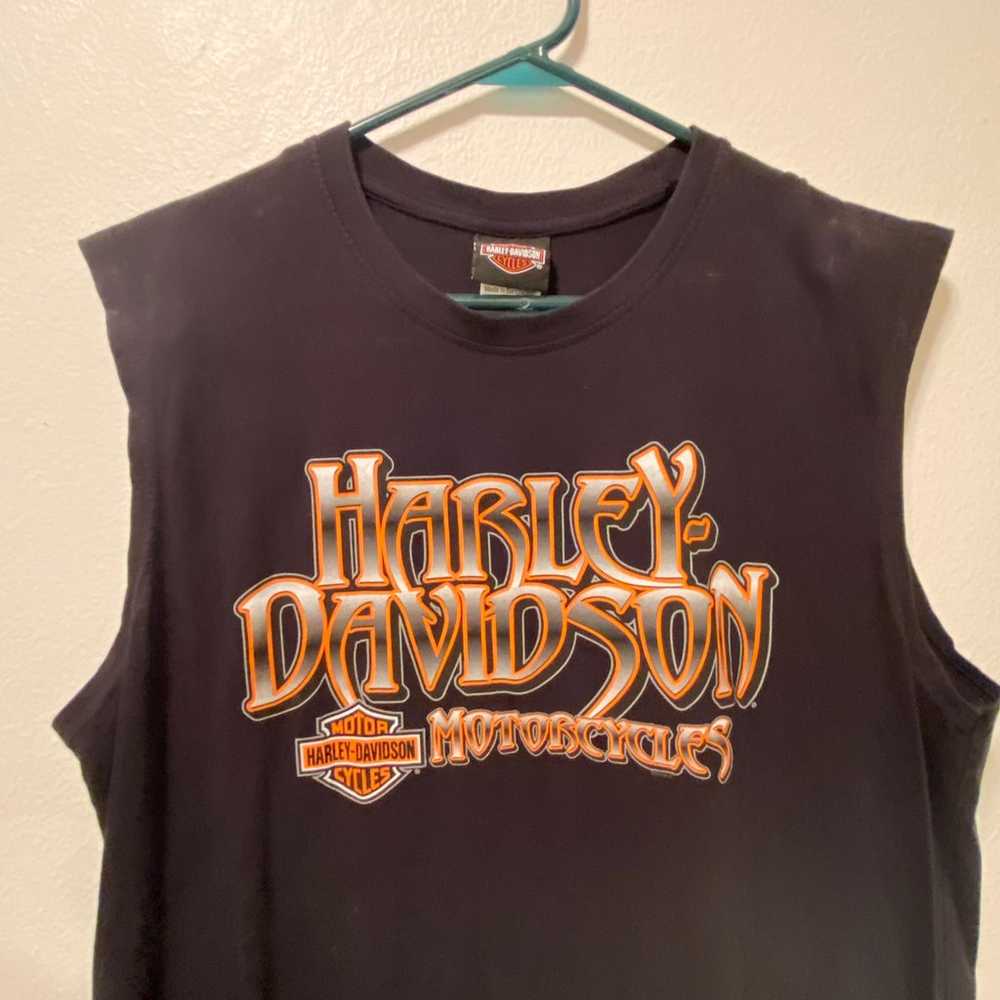 Harley Davidson T-Shirt Mens Size XL Sleeveless N… - image 4