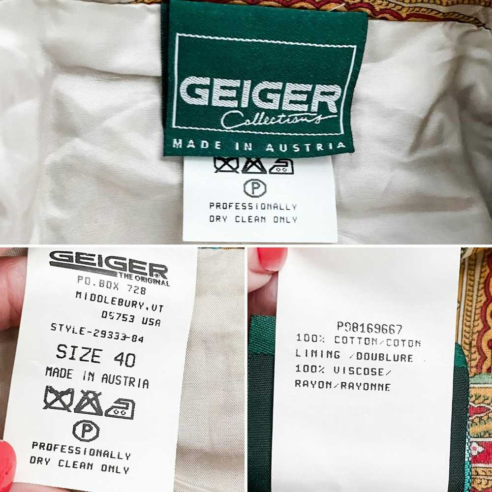 Vintage Geiger vintage 100% cotton paisley pleate… - image 8
