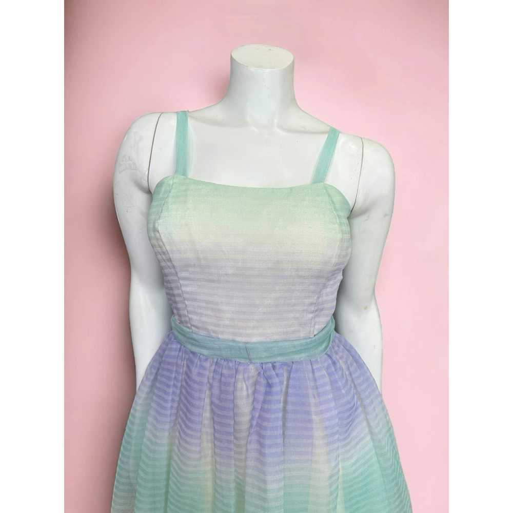Vintage 70’s Pastel Rainbow Ombré Prom Homecoming… - image 2