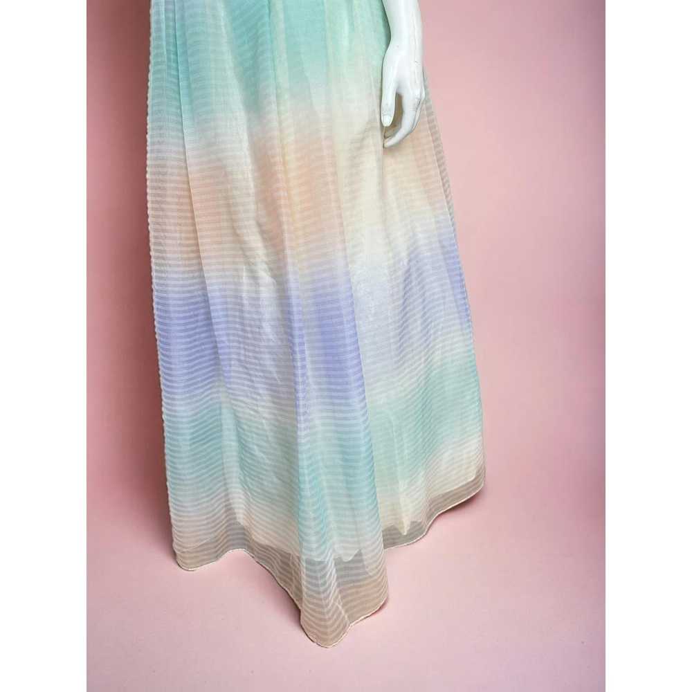 Vintage 70’s Pastel Rainbow Ombré Prom Homecoming… - image 5