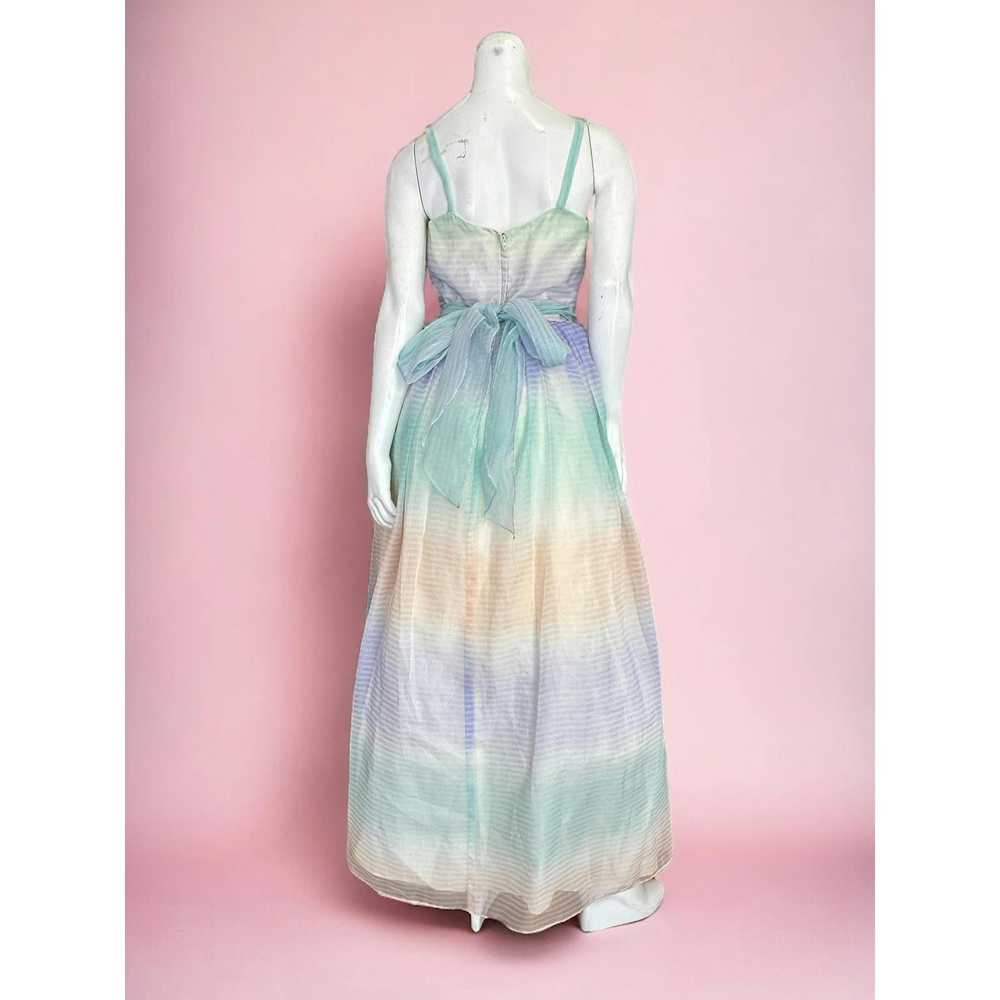 Vintage 70’s Pastel Rainbow Ombré Prom Homecoming… - image 6