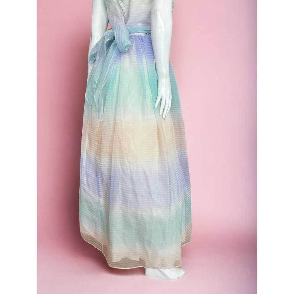 Vintage 70’s Pastel Rainbow Ombré Prom Homecoming… - image 8
