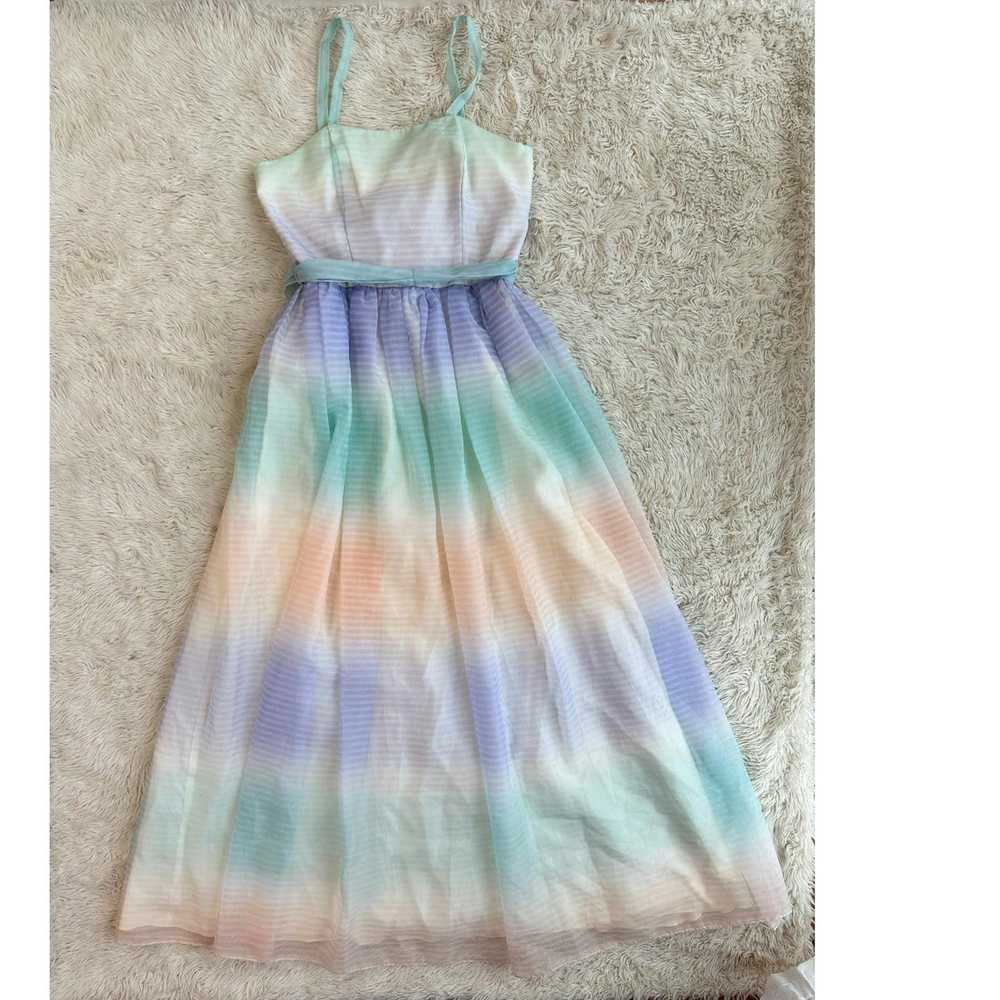 Vintage 70’s Pastel Rainbow Ombré Prom Homecoming… - image 9