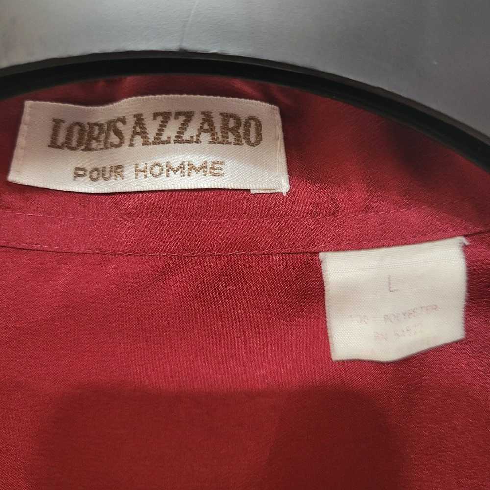 Loris Azzaro Men's Large Red Long Sleeve Lightwei… - image 2
