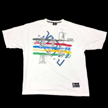 Y2K NBA UNK Paint Streaks Team Logo Tee T Shirt S… - image 1