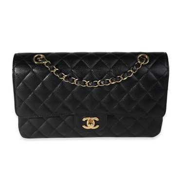 Chanel Chanel Black Quilted Caviar Medium Classic… - image 1