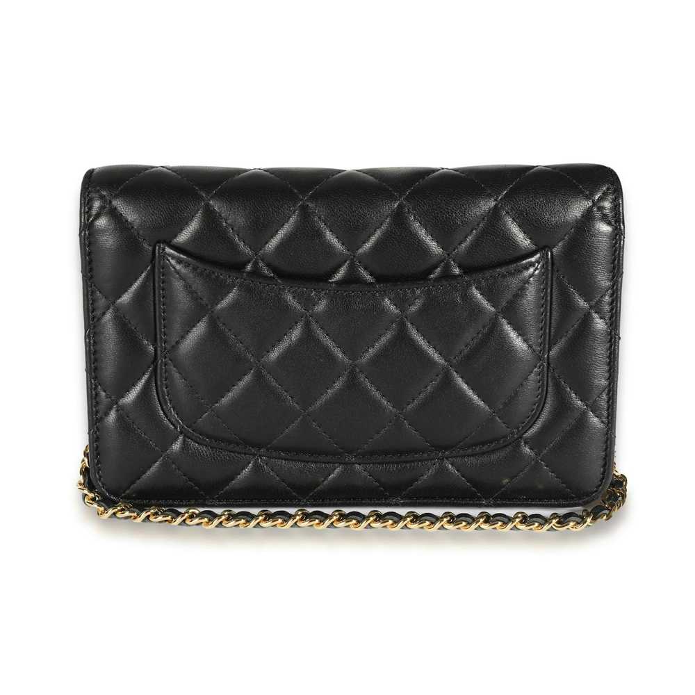 Chanel Chanel Black Quilted Lambskin Wallet on Ch… - image 3