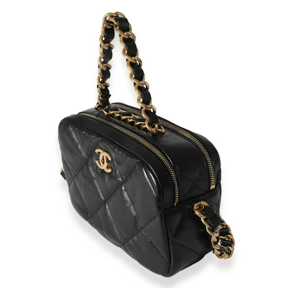 Chanel Chanel Black Quilted Lambskin Small Bowlin… - image 2