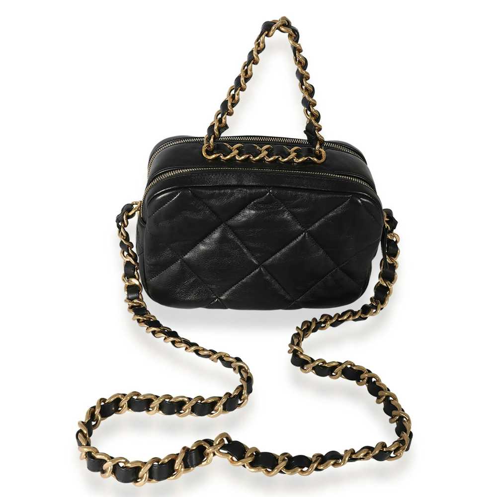 Chanel Chanel Black Quilted Lambskin Small Bowlin… - image 3