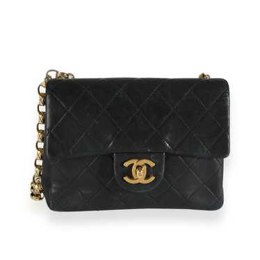 Chanel Chanel Black Quilted Lambskin Mini Square … - image 1