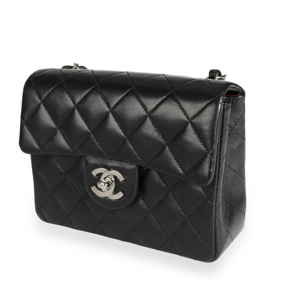 Chanel Chanel Black Quilted Lambskin Mini Square … - image 2