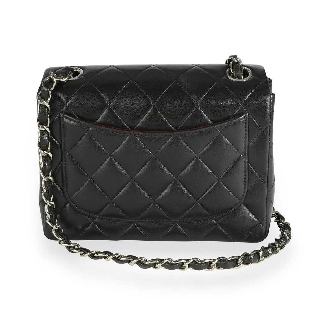 Chanel Chanel Black Quilted Lambskin Mini Square … - image 3