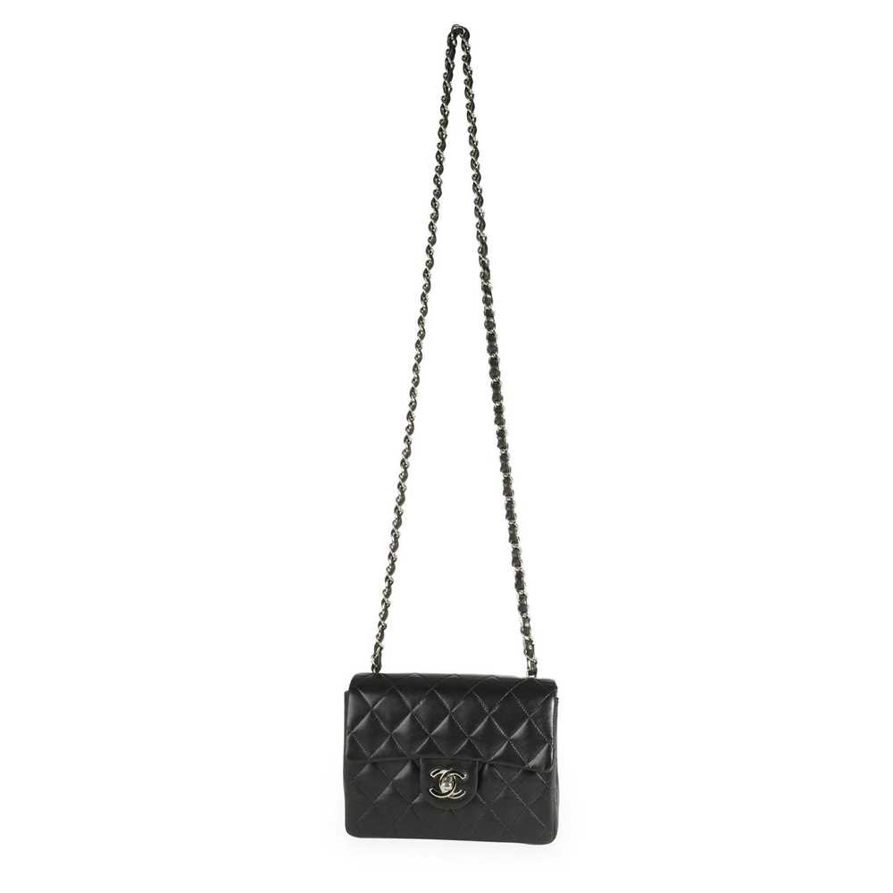 Chanel Chanel Black Quilted Lambskin Mini Square … - image 4