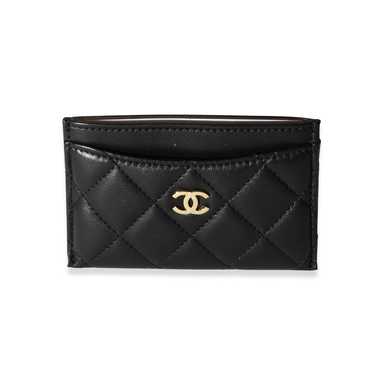 Chanel Chanel Black Quilted Lambskin Classic Card… - image 1