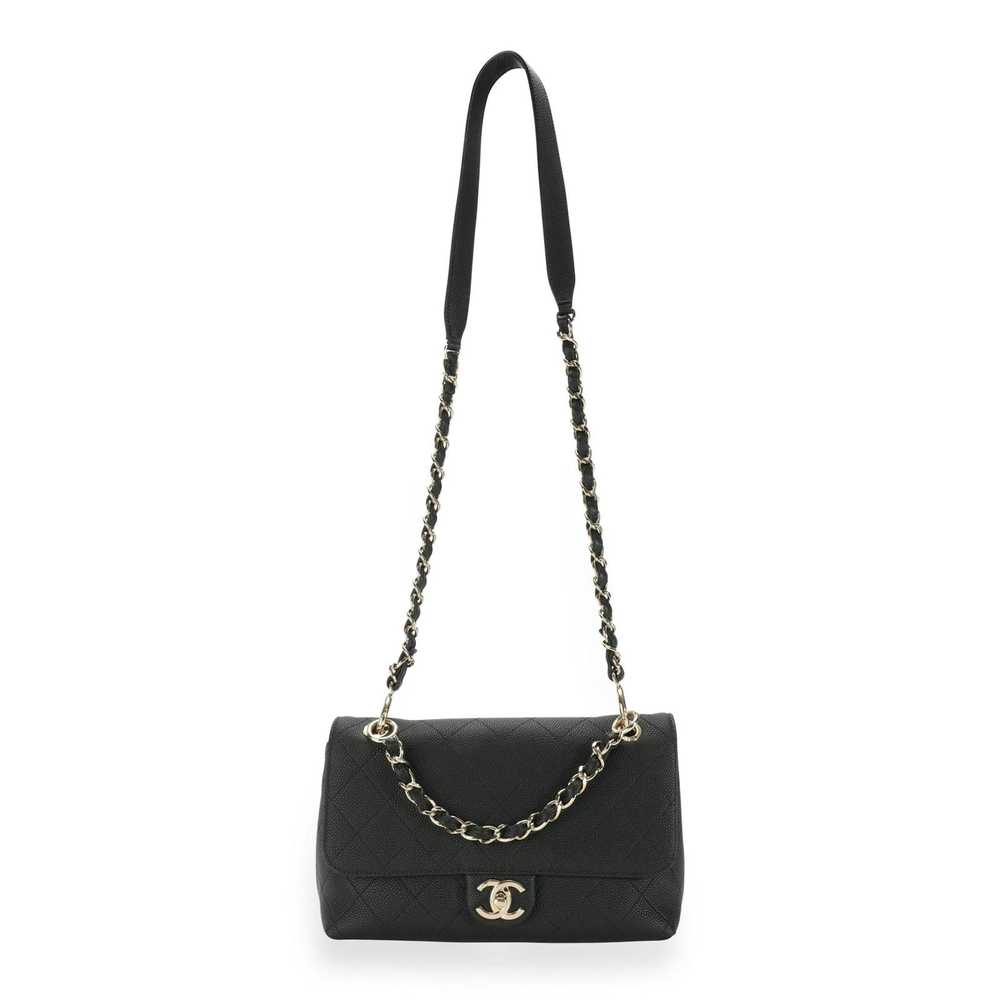 Chanel Chanel Black Quilted Grained Calfskin Flap… - image 4