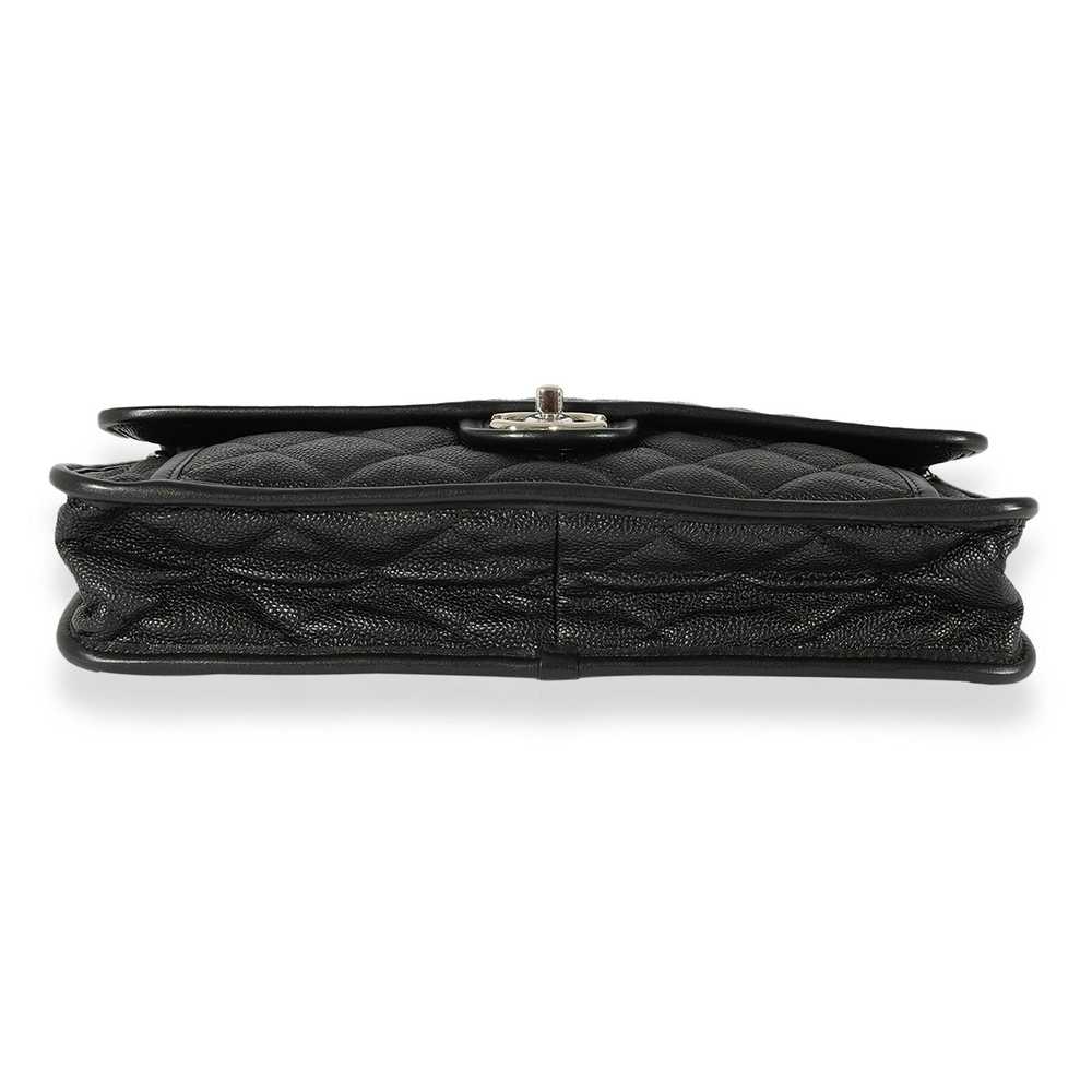 Chanel Chanel Black Quilted Caviar Large French R… - image 5