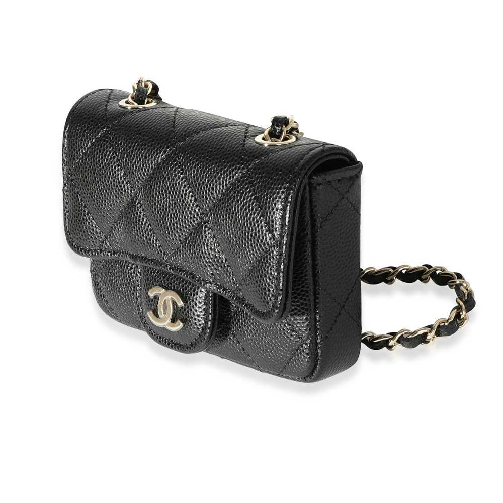 Chanel Chanel Black Quilted Caviar Classic Mini C… - image 2