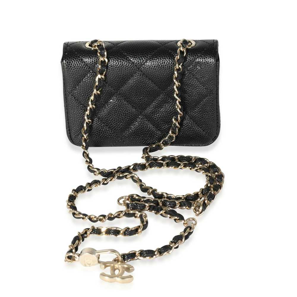 Chanel Chanel Black Quilted Caviar Classic Mini C… - image 3