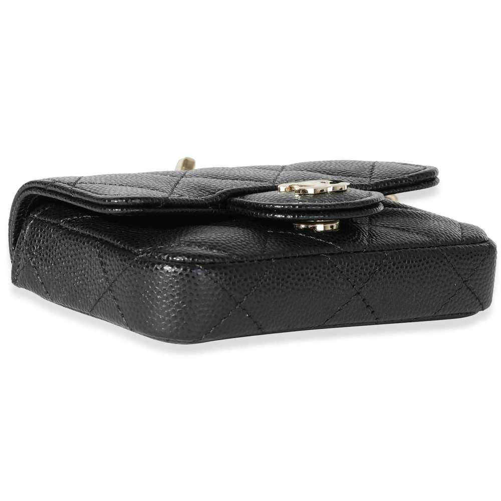 Chanel Chanel Black Quilted Caviar Classic Mini C… - image 6