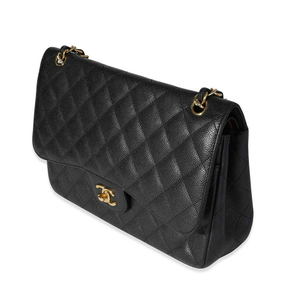 Chanel Chanel Black Quilted Caviar Classic Jumbo … - image 2