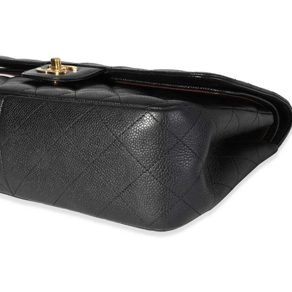 Chanel Chanel Black Quilted Caviar Classic Jumbo … - image 7