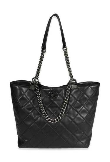 Chanel Chanel Black Quilted Calfskin Shopping In C